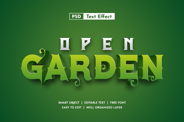 Editable psd text effect