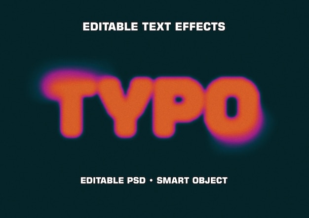 スマートオブジェクトで編集可能な psd テキストエフェクト