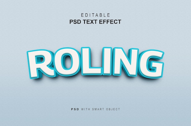 editable roling text style effect