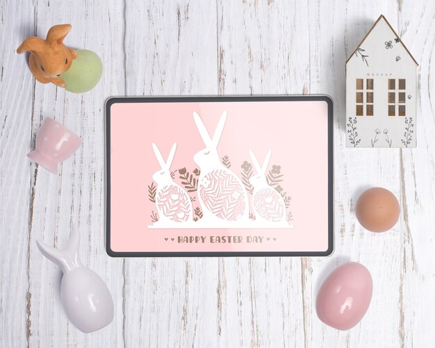 PSD creatore di scena modificabile easter mockup