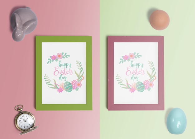 PSD editable scene creator easter mockup