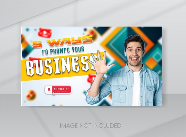 Editable simple thumbnail design suitable for business