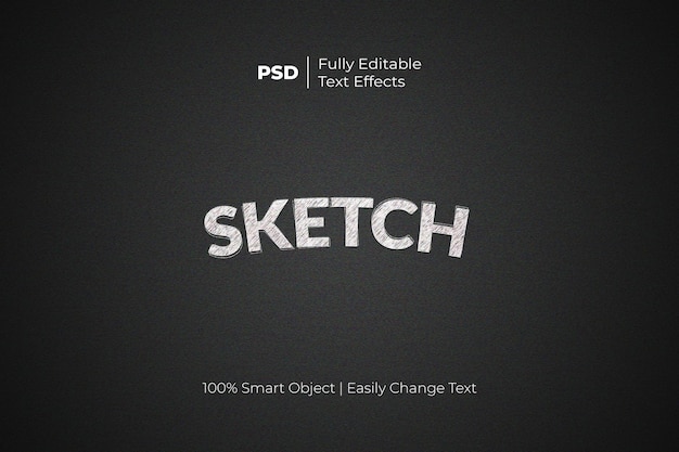 Editable Sketch Text Styles Effect