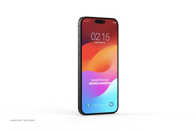 Editable Smartphone Mockup In White Background