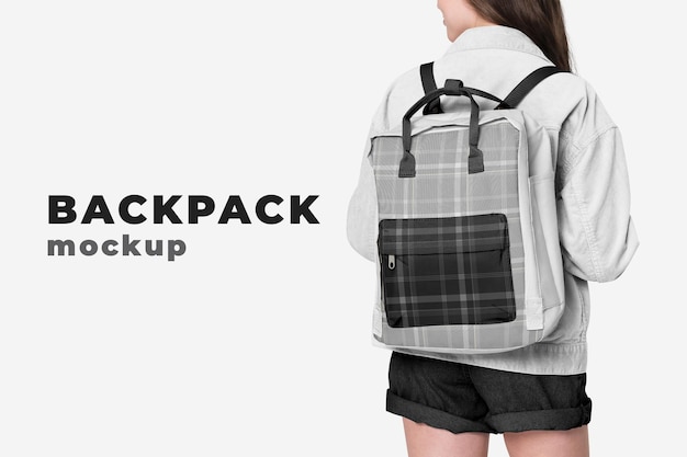 PSD editable student backpack mockup psd template back to school fashion ad