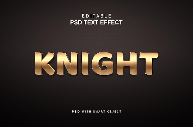 Editable super knight text effect