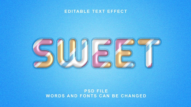 PSD editable sweet text effects