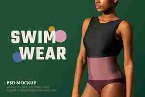 PSD editable swimwear mockup psd women’s summer apparel ad