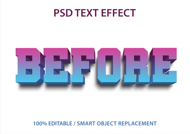 Editable text effect before