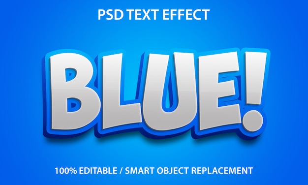 Effetto testo modificabile blu