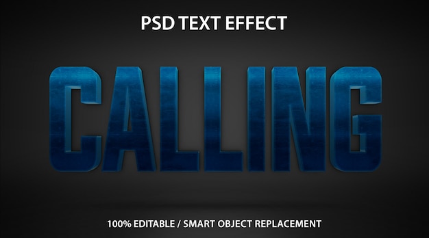 PSD editable text effect calling