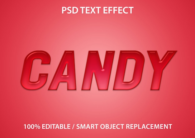 Editable Text Effect Candy Premium