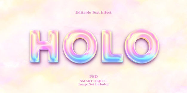 Editable text effect, colorful background, colorful text effect,holo text