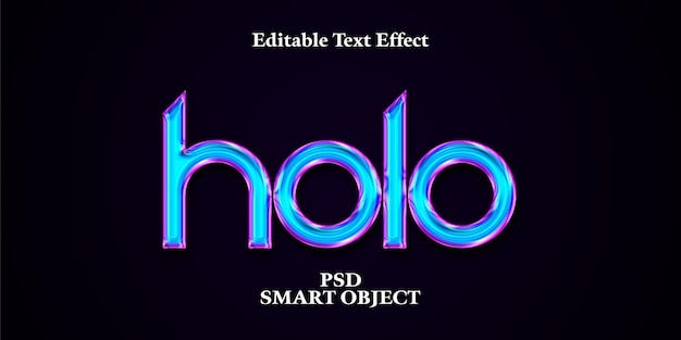 editable text effect, colorful text effect,holo text