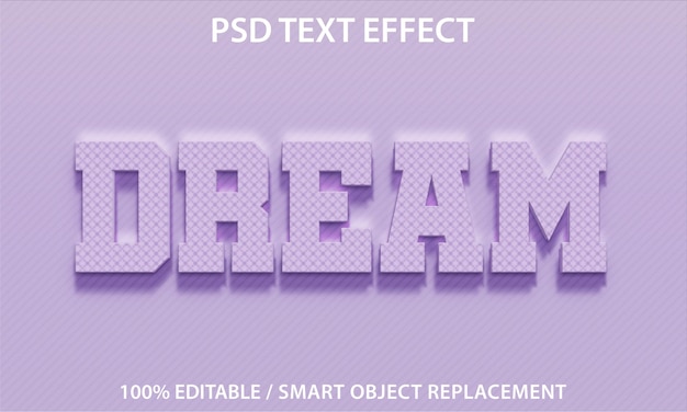 PSD 편집 가능한 텍스트 효과 dream premium