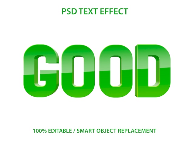 Editable Text Effect Green Good