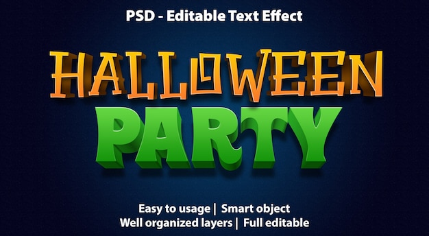 Editable Text Effect Halloween Party