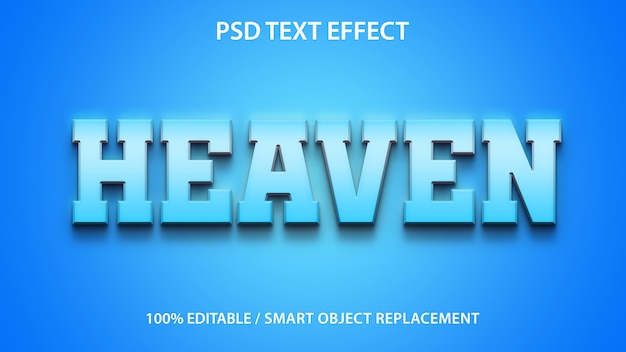 PSD editable text effect heaven