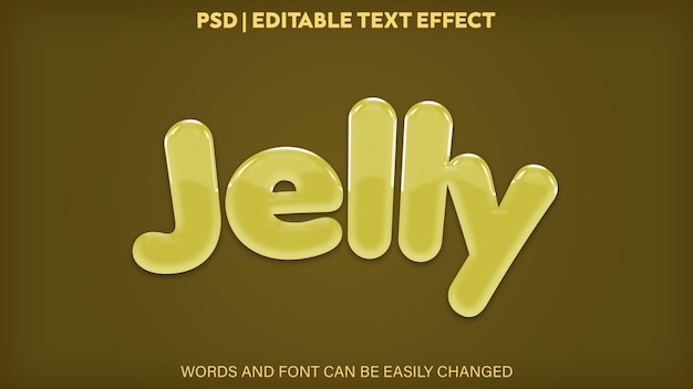 PSD editable text effect jelly