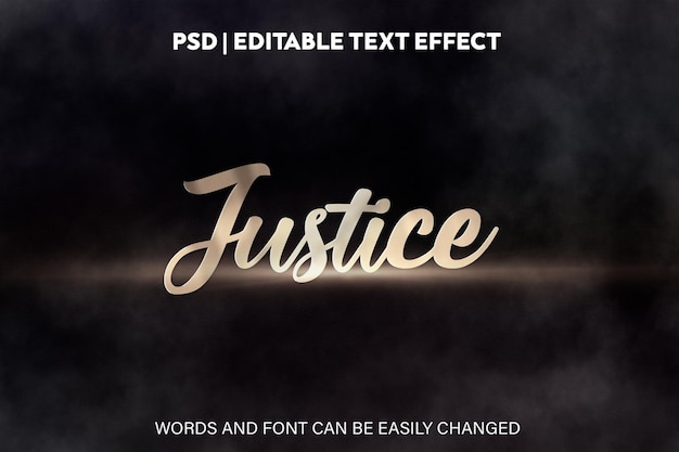 Editable Text Effect justice