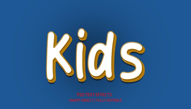 PSD editable text effect kids psd