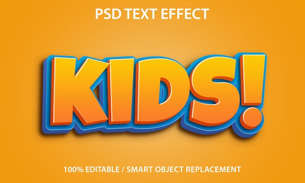 Editable Text Effect Kids