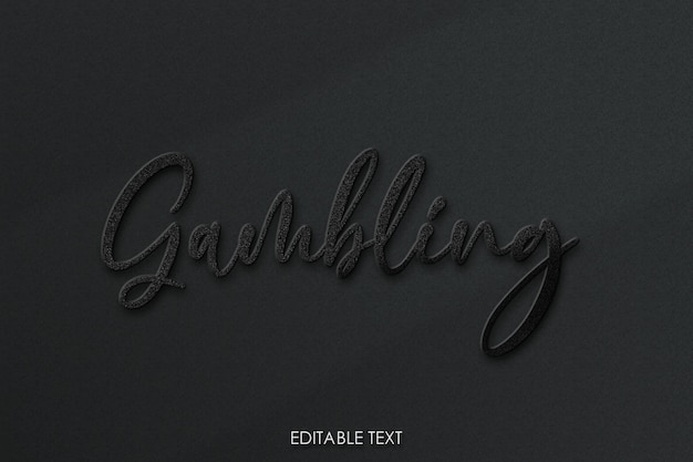 PSD editable text effect mockup style