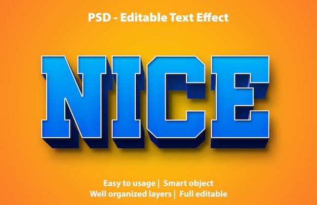 Editable text effect nice template