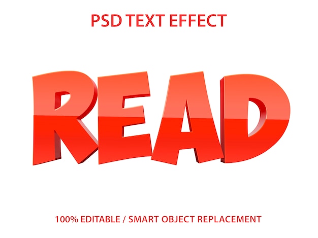 Editable text effect read