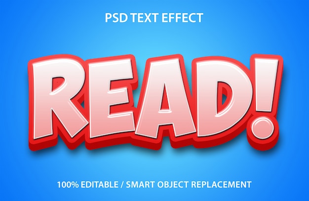 Редактируемый текстовый эффект читать