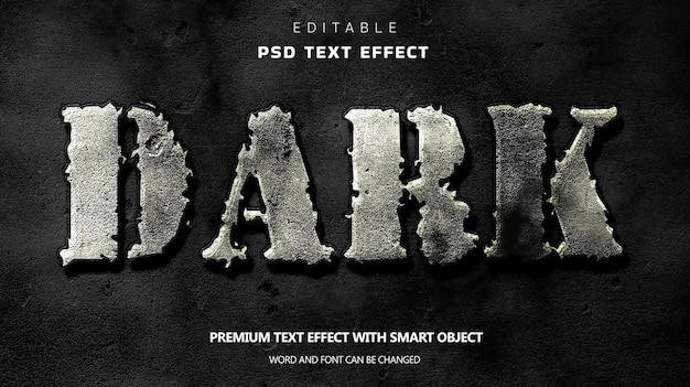 editable text effect scary cement texture background.