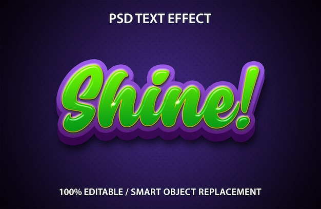 Effetto di testo modificabile shine premium