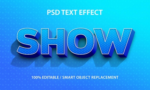 PSD 編集可能なテキスト効果ショープレミアム