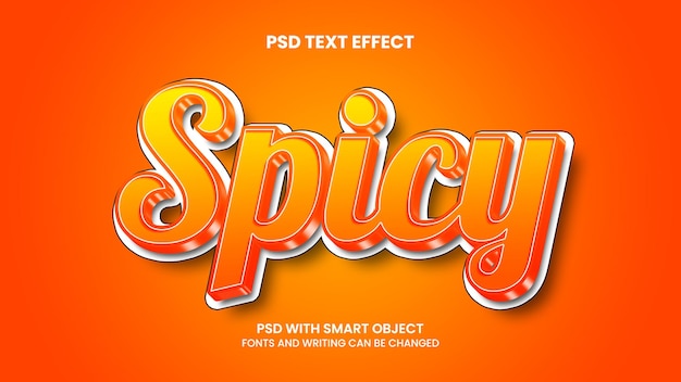 Editable text effect spicy