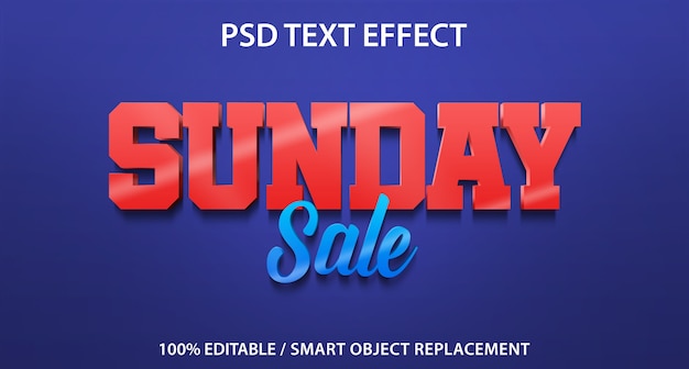 Editable text effect sunday sale