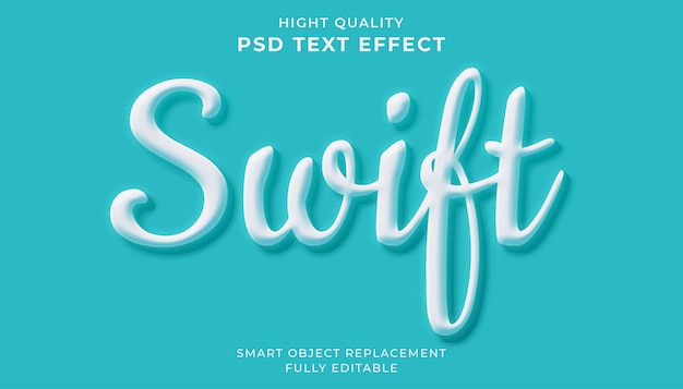 Editable text effect. swift text style