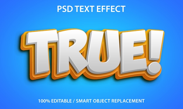 Effetti di testo modificabili true premium