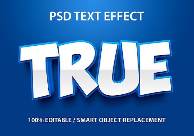 Editable Text Effect True 