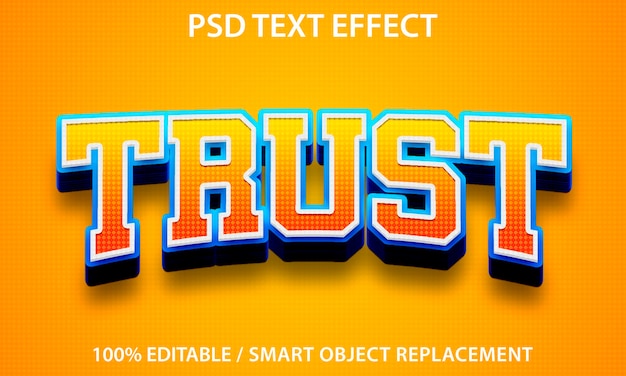 Effetto testo modificabile trust premium