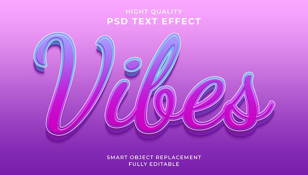 Editable text effect, vibes