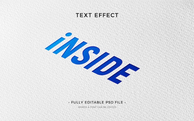 Editable text effect white background