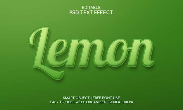 editable text effect with smart object