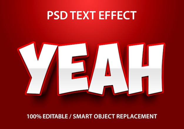 Editable Text Effect Yeah Premium