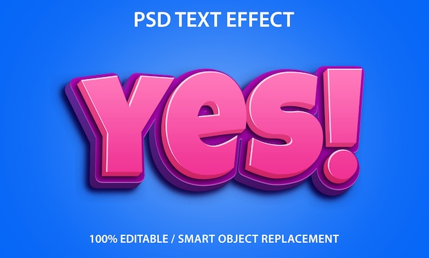 PSD editable text effect