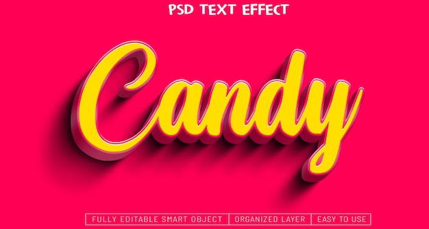 PSD editable text effect