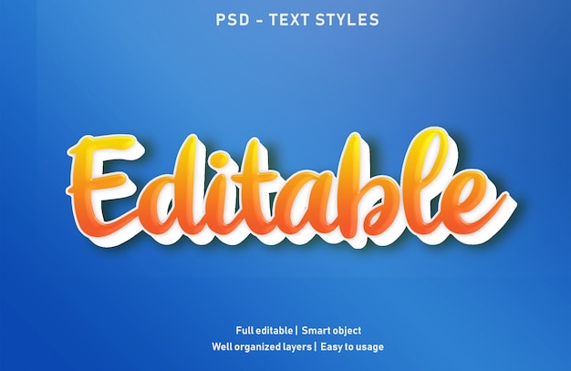 editable text effects style editable psd