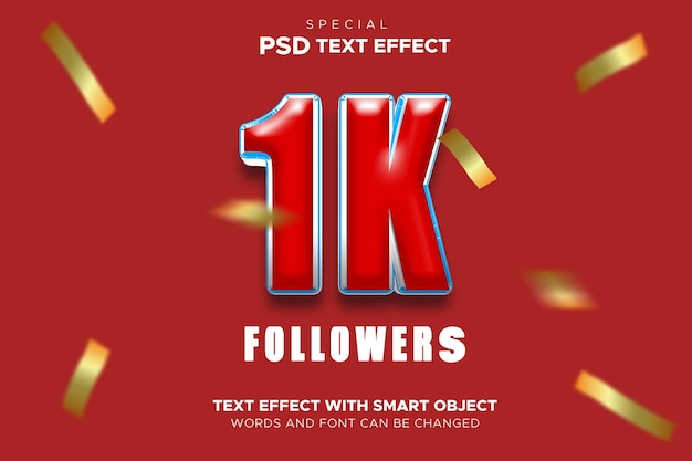 Editable text style 1k number effect