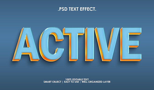 Editable text style effect active