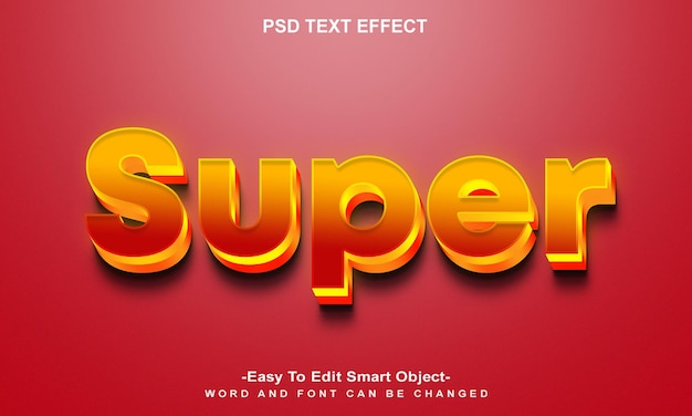 editable text style effect super text style