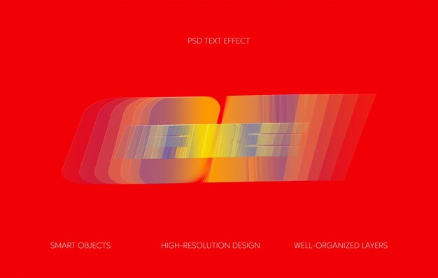 Editable text style with gradient in warm colors metallic vehicle concept futuristic